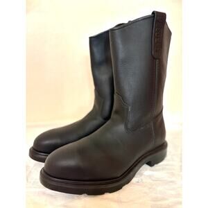 Red Wing Pecos Size 8.5D Never Worn Black Leather Pull On Steel Toe Boots NOS